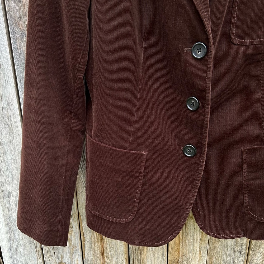 Talbots Corduroy Blazer Jacket Brown 10 - Picture 5 of 14